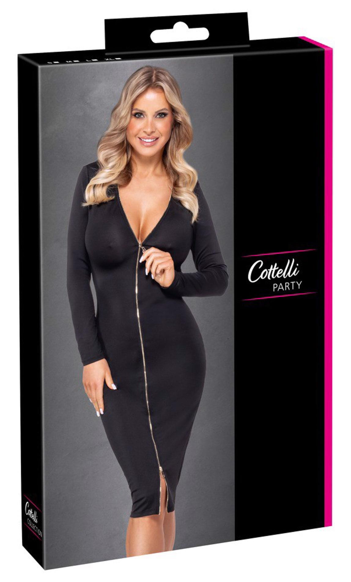 Czarne body Cottelli Bondage z otwartym krokiem i kajdankami L - obrazek 6