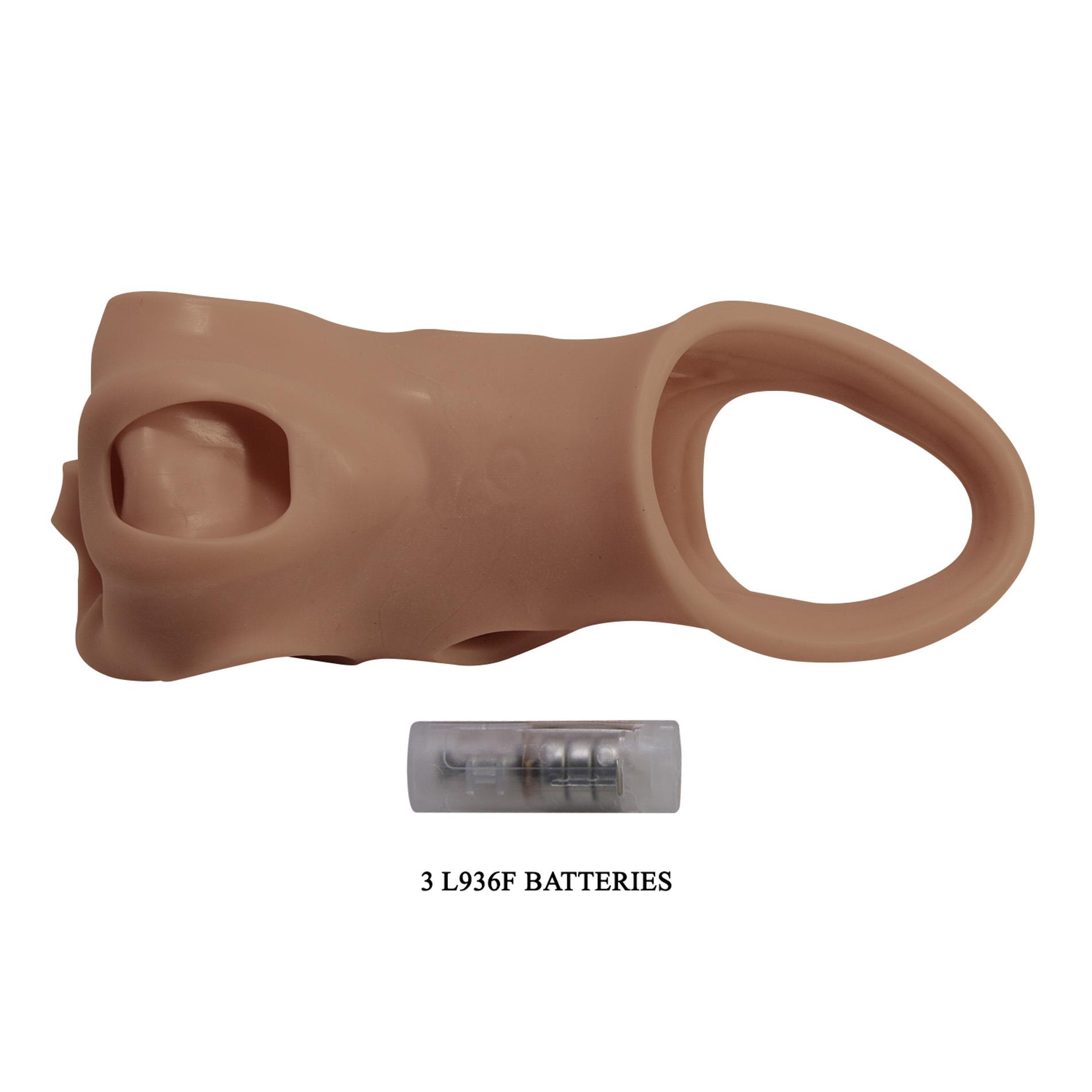 Nakładka na penisa z wibracją Pretty Love 22 cm - obrazek 6