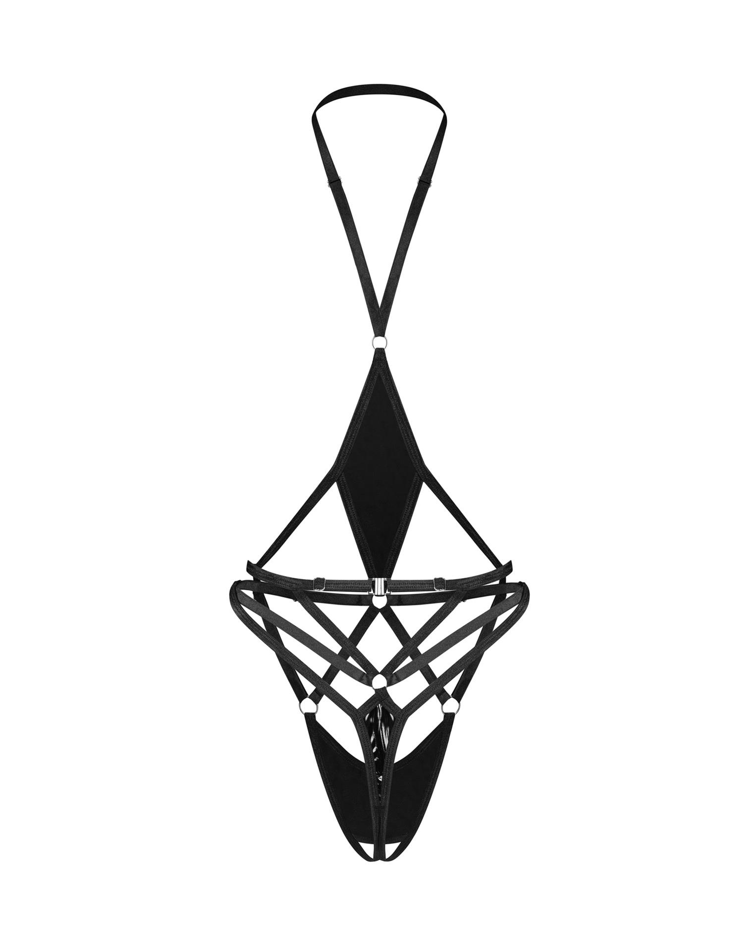 Body erotyczne Keira Lise otwarte Obsessive L/XL - obrazek 6