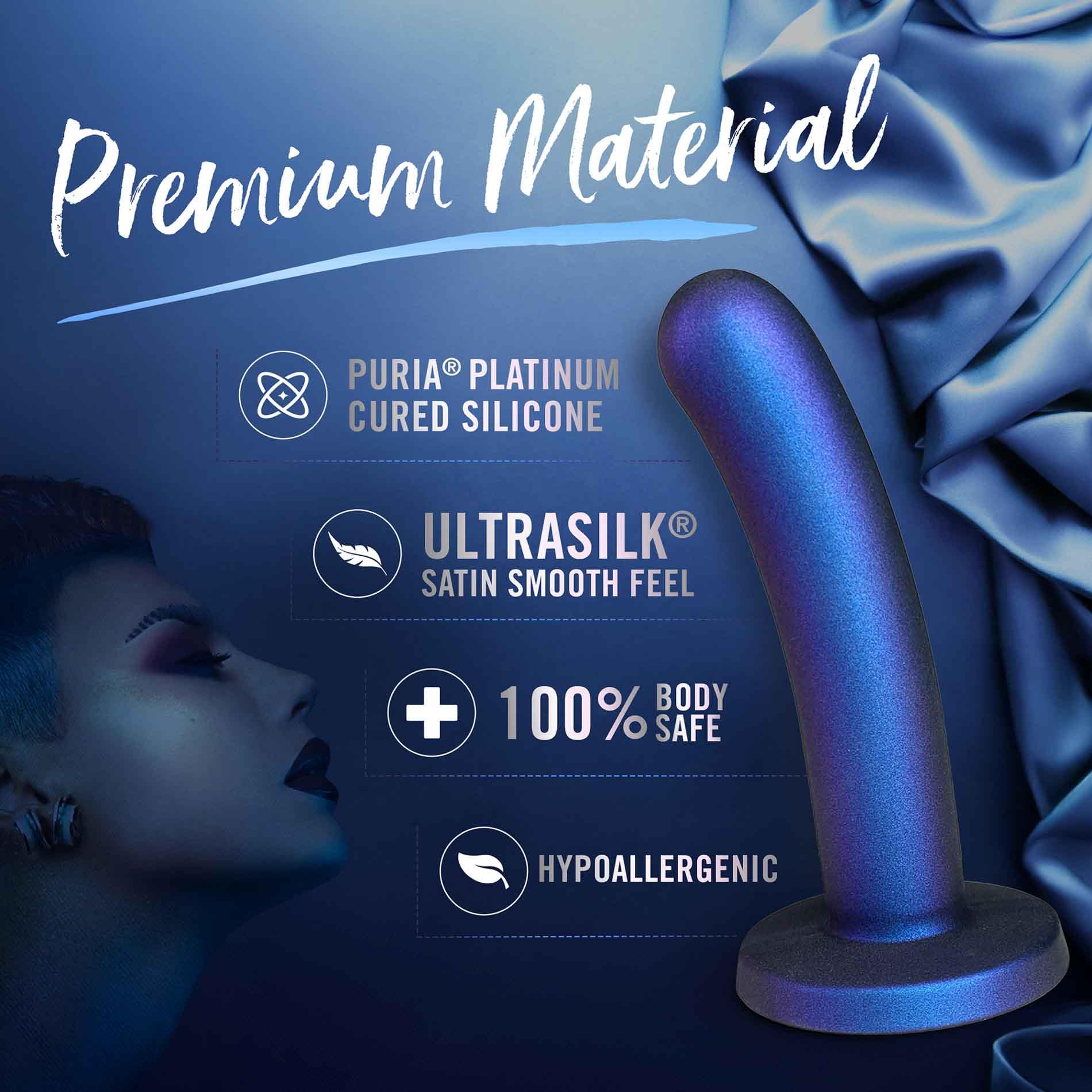 Dildo realistyczne Temptasia Surrender niebieskie 14 cm - obrazek 7