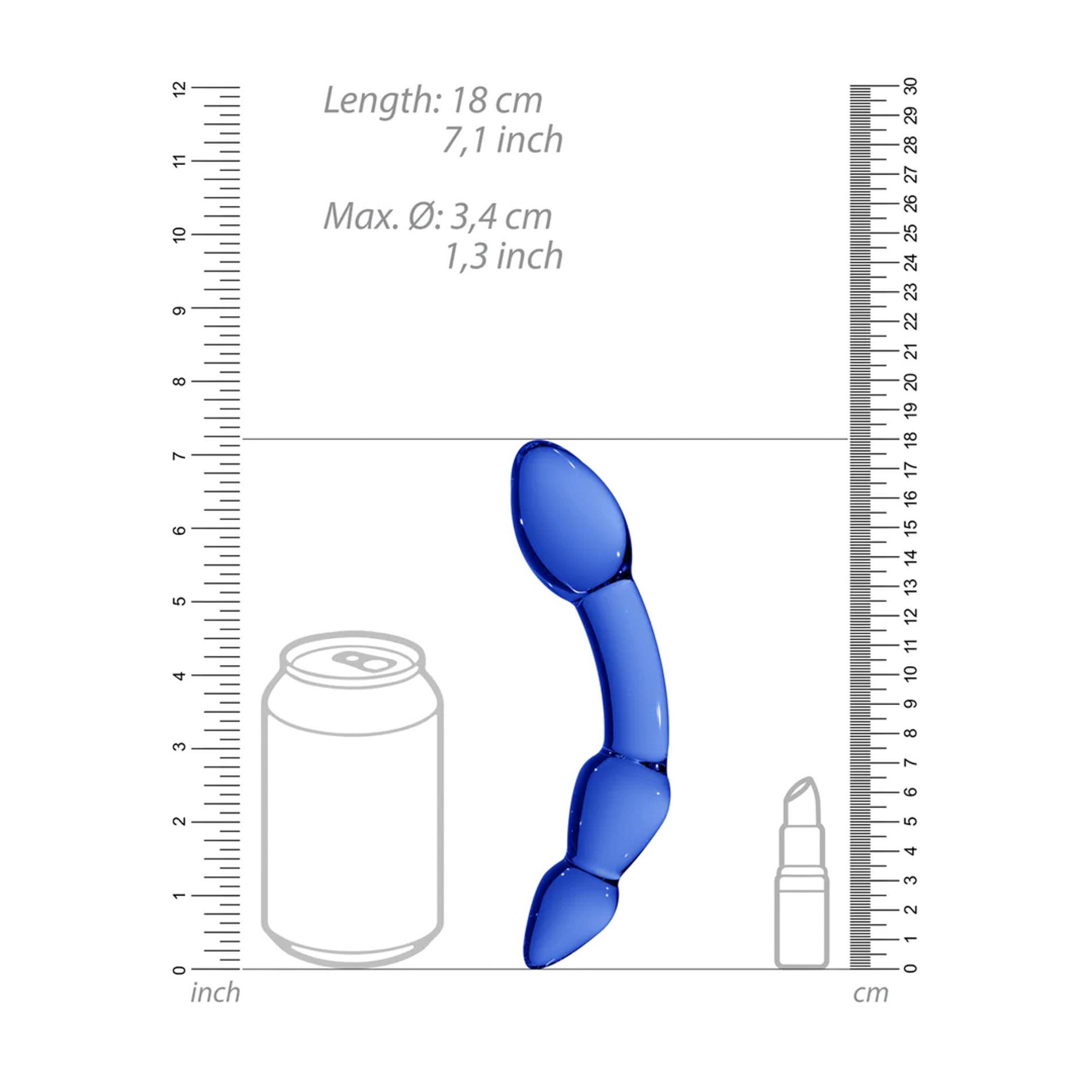 Szklane dildo Chrystalino Superior niebieskie 18 cm - obrazek 9