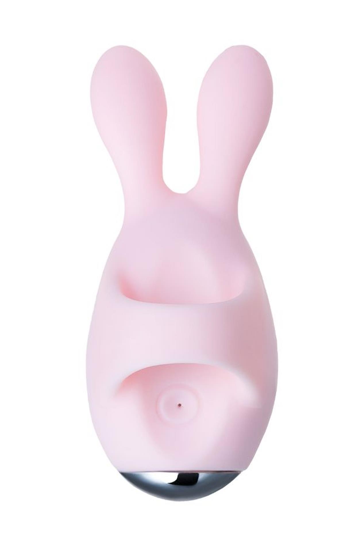 JOS VITA Wibrujące jajko na palec z nakładką, pudrowy róż, silikon 8,5 cm - obrazek 9
