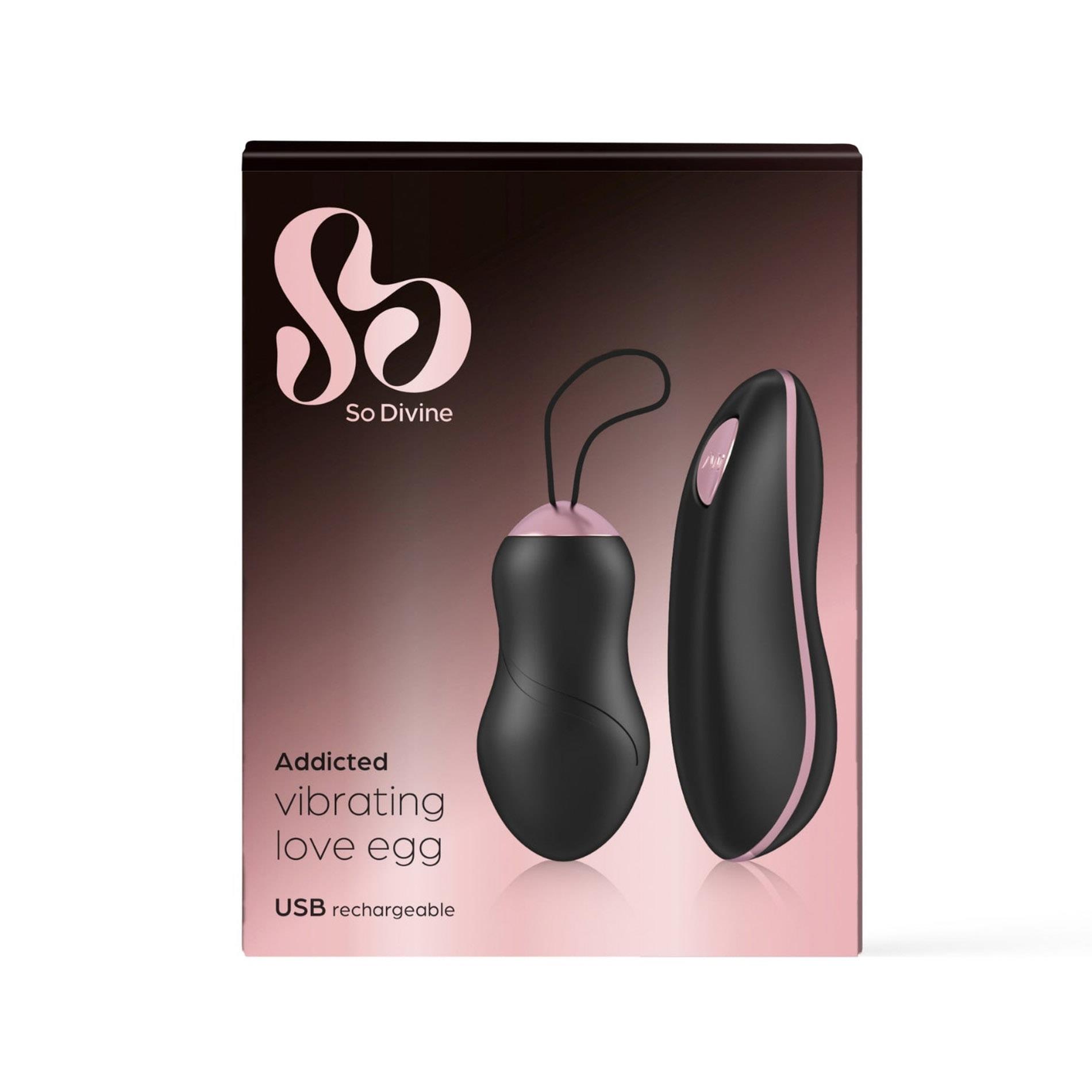 Jajeczko wibrujące So Divine Addicted bezprzewodowe USB 7 cm - obrazek 6