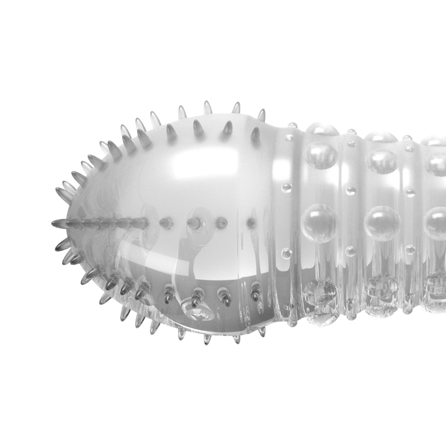 Nakładka na penisa Crushious Dotted TPE 15,5 cm - obrazek 8