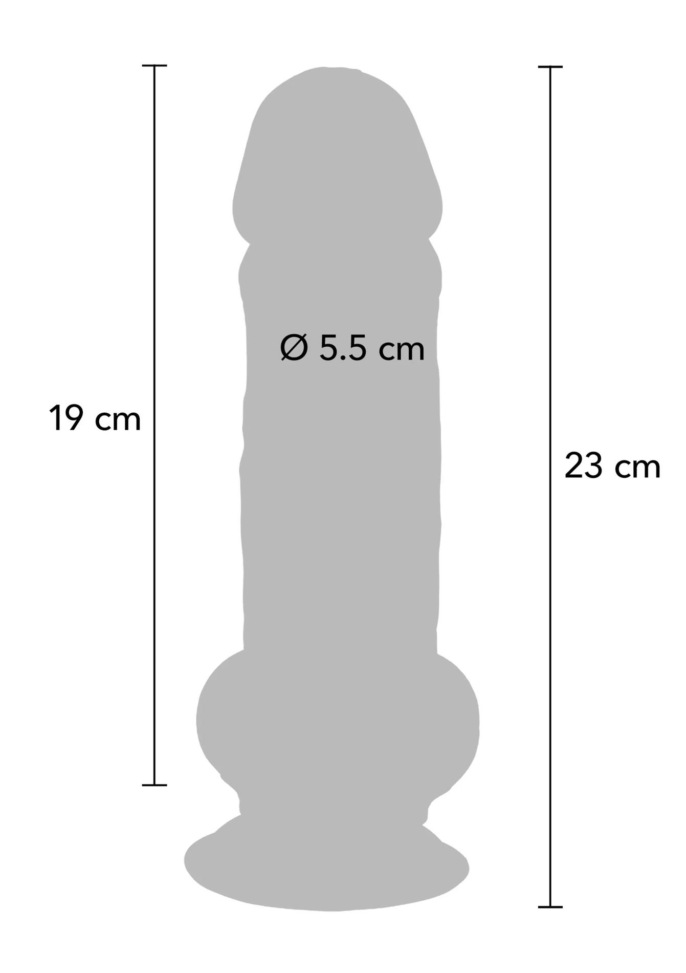 Realistyczne dildo dual density ToyJoy TPE 23 cm - obrazek 7