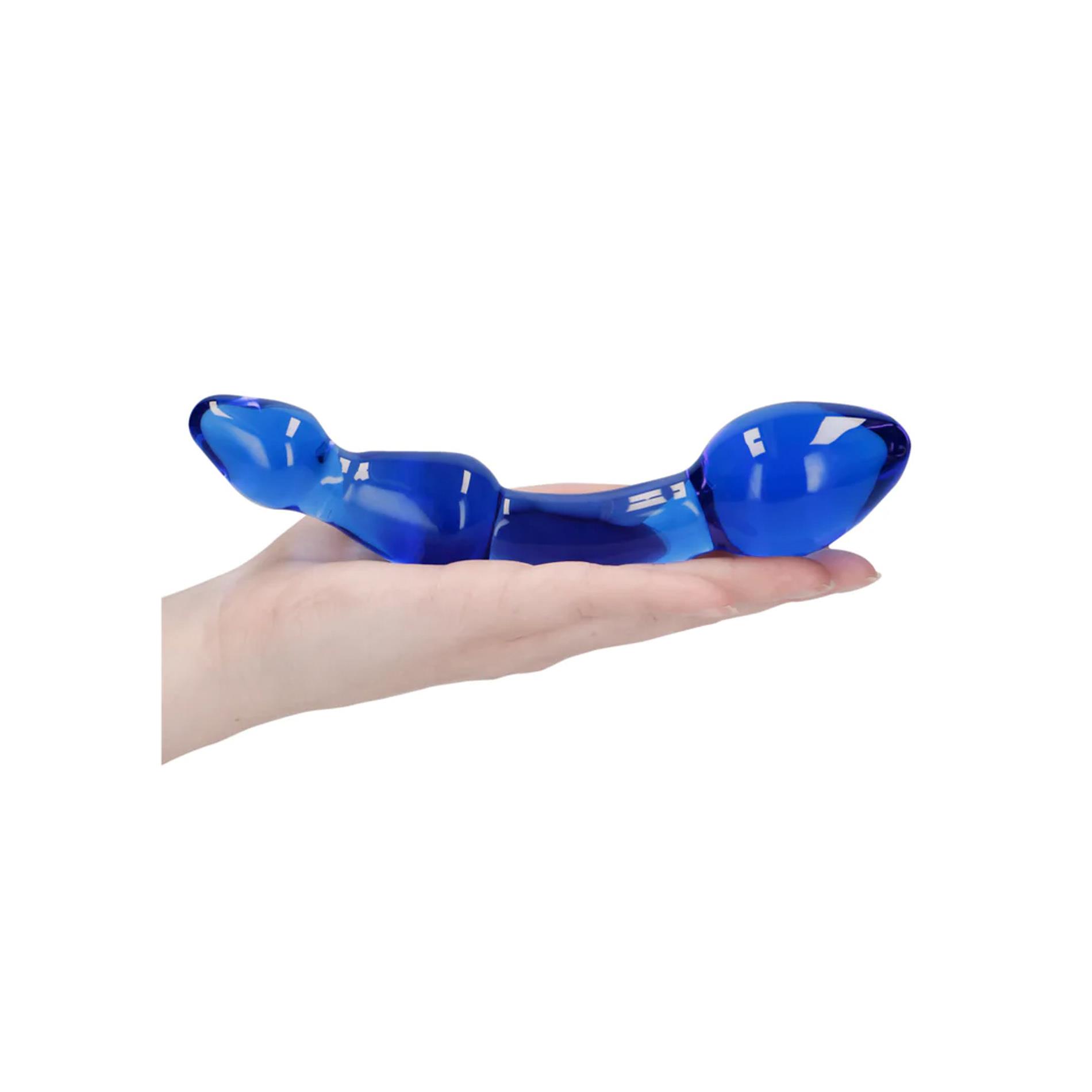 Szklane dildo Chrystalino Superior niebieskie 18 cm - obrazek 8