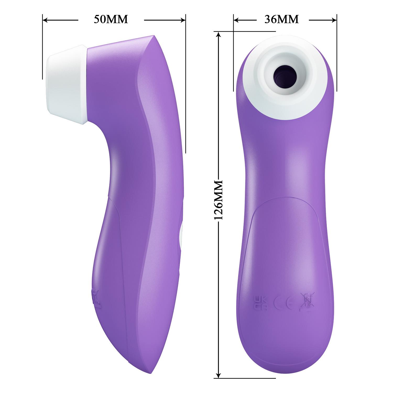 Kompaktowy stymulator ssący Breezer Romance fioletowy - obrazek 9