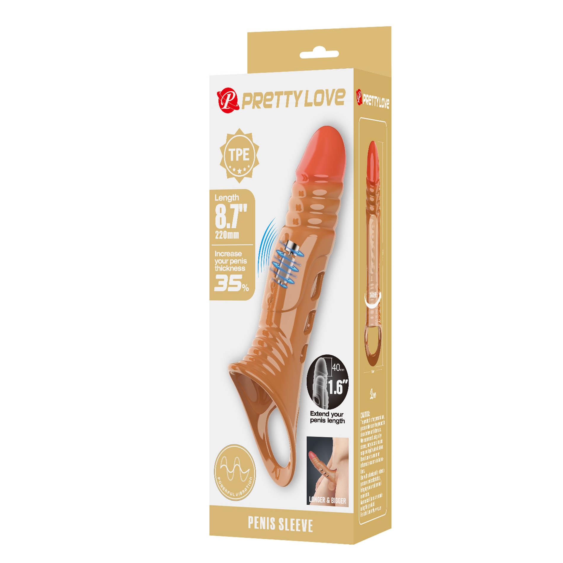 Nakładka na penisa z wibracją Pretty Love 22 cm - obrazek 8