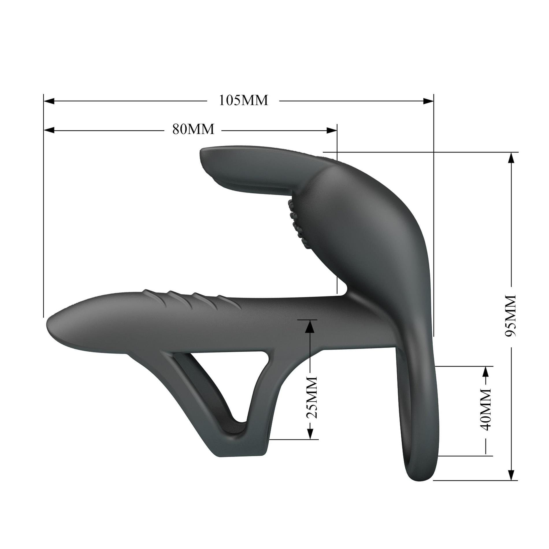 Nakładka wibrująca Pretty Love Matty silikonowa USB 4 cm - obrazek 7