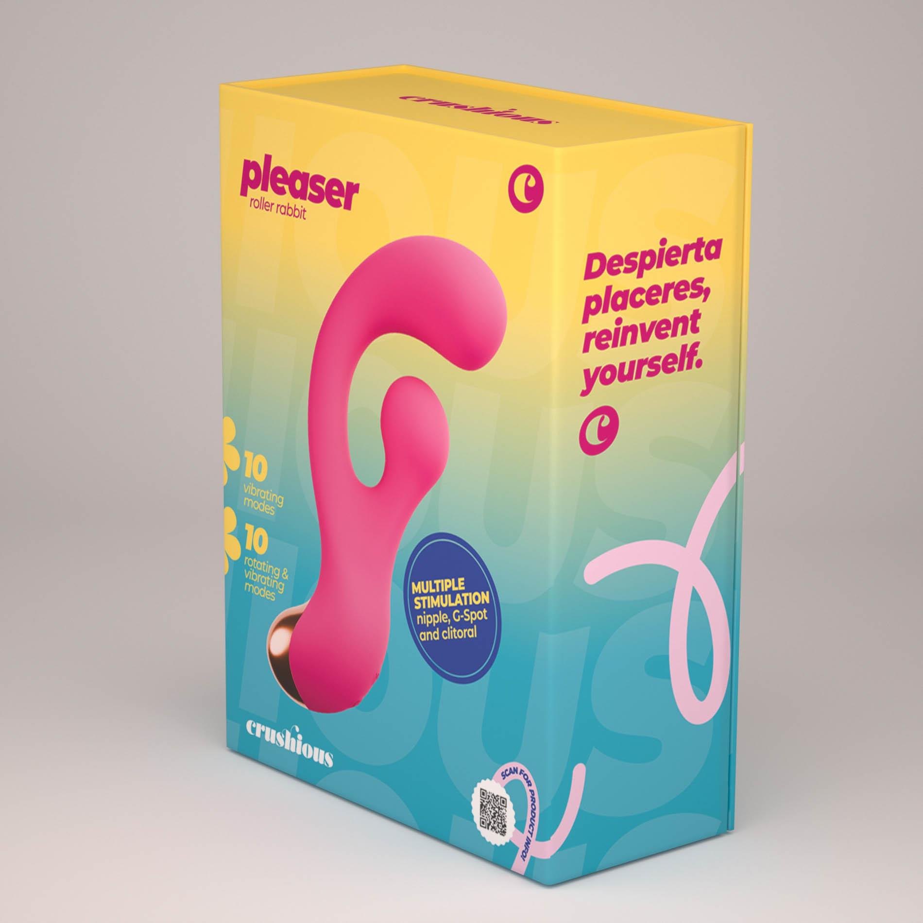 CRUSHIOUS PLEASER VIBRATOR WITH ROTATING STIMULATION - obrazek 8