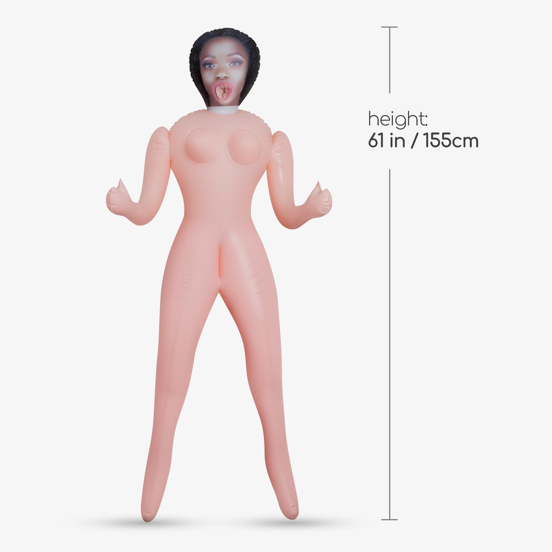 Lalka dmuchana Crushious Alicia czarna 155 cm - obrazek 8