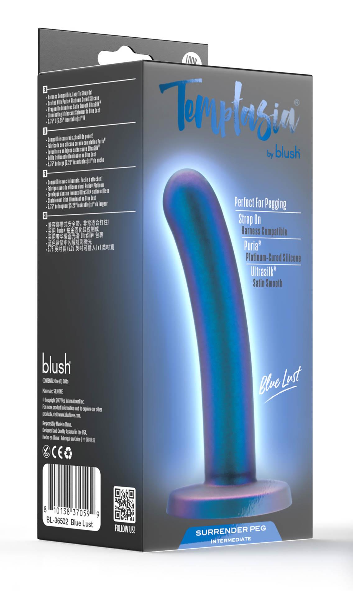 Dildo realistyczne Temptasia Surrender niebieskie 14 cm - obrazek 9