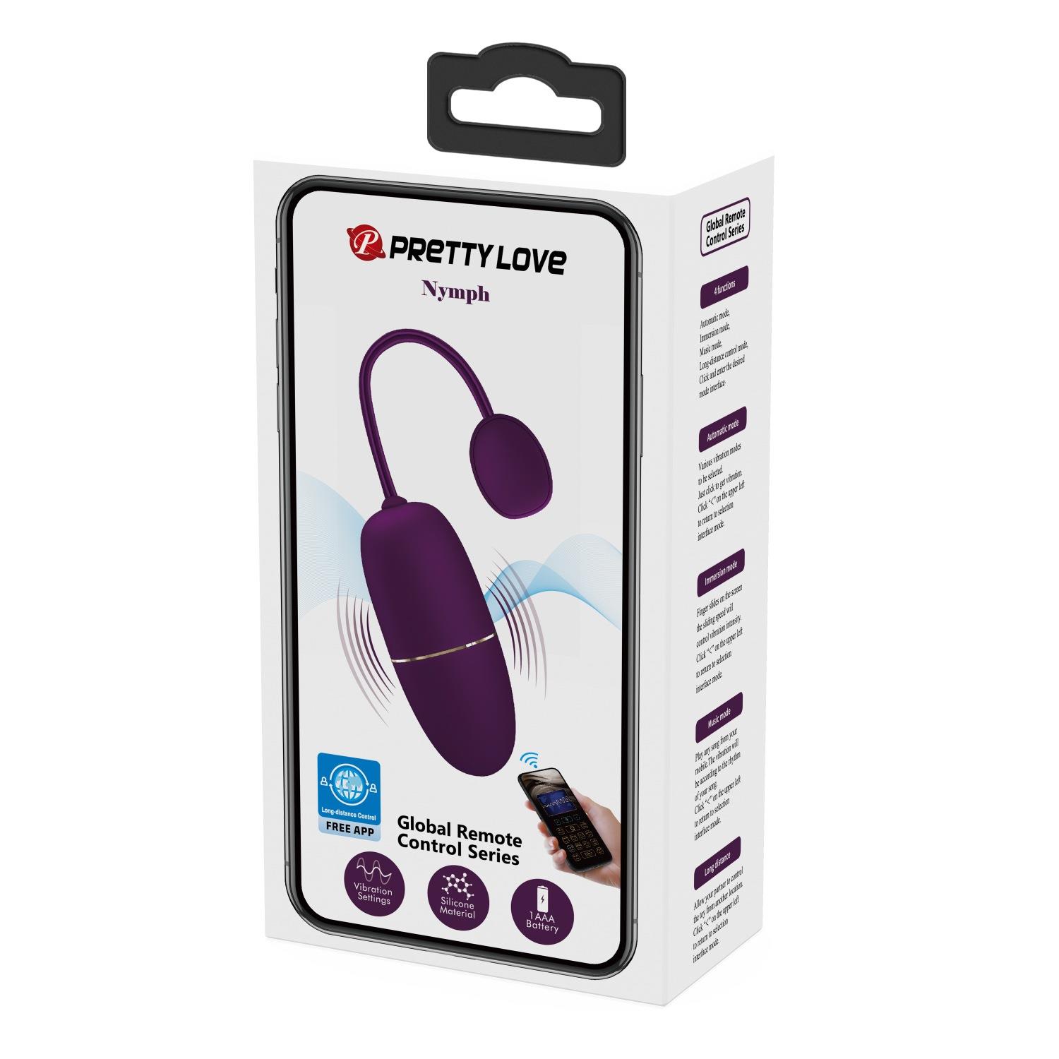 PRETTY LOVE - Nymph, 12 vibration functions Mobile APP Long-distance Control, ABS, 1 AAA battery - obrazek 17