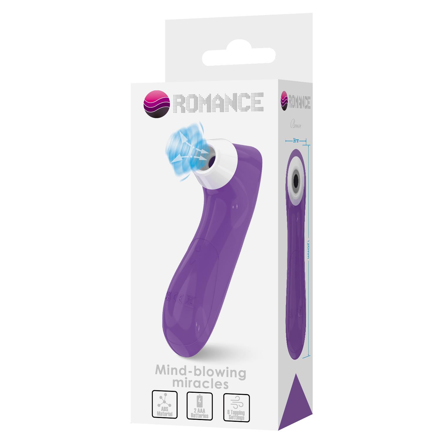 Kompaktowy stymulator ssący Breezer Romance fioletowy - obrazek 10