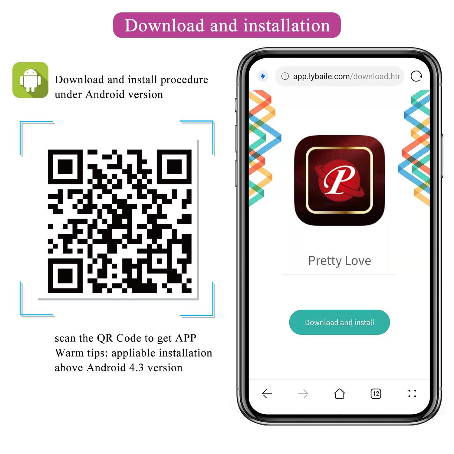 PRETTY LOVE - Nymph, 12 vibration functions Mobile APP Long-distance Control, ABS, 1 AAA battery - obrazek 11