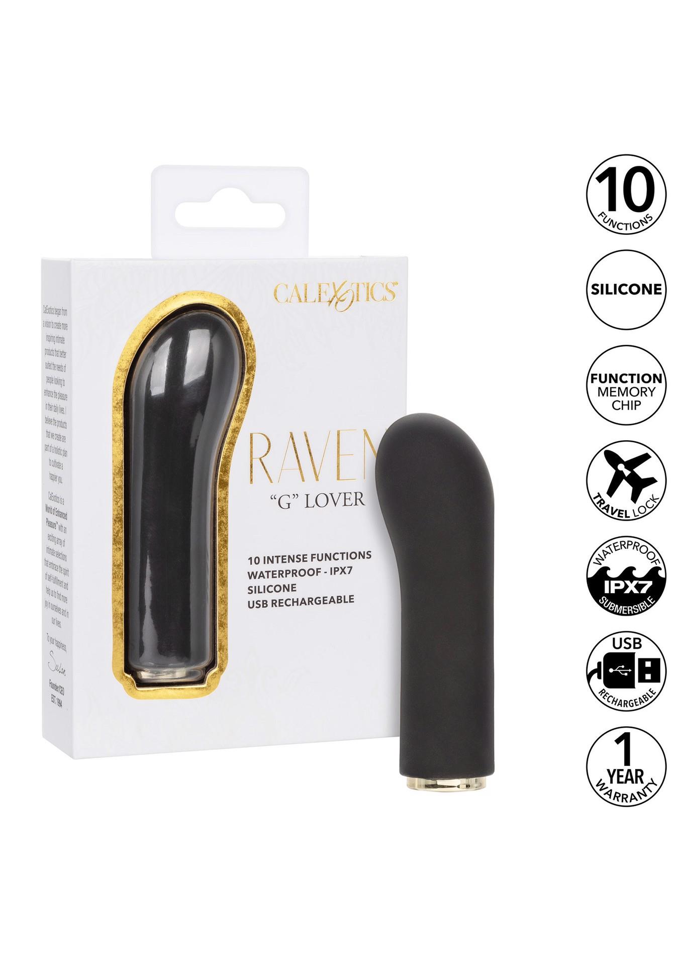 Wibrator mini Raven G Lover Calexotics czarny 10 funkcji - obrazek 12