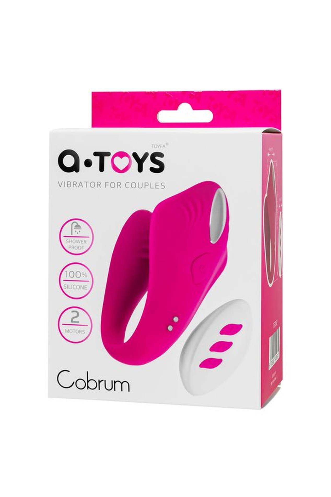 Wibrator podwójny Cobrum A Toys silikonowy różowy 9.6 cm - obrazek 13