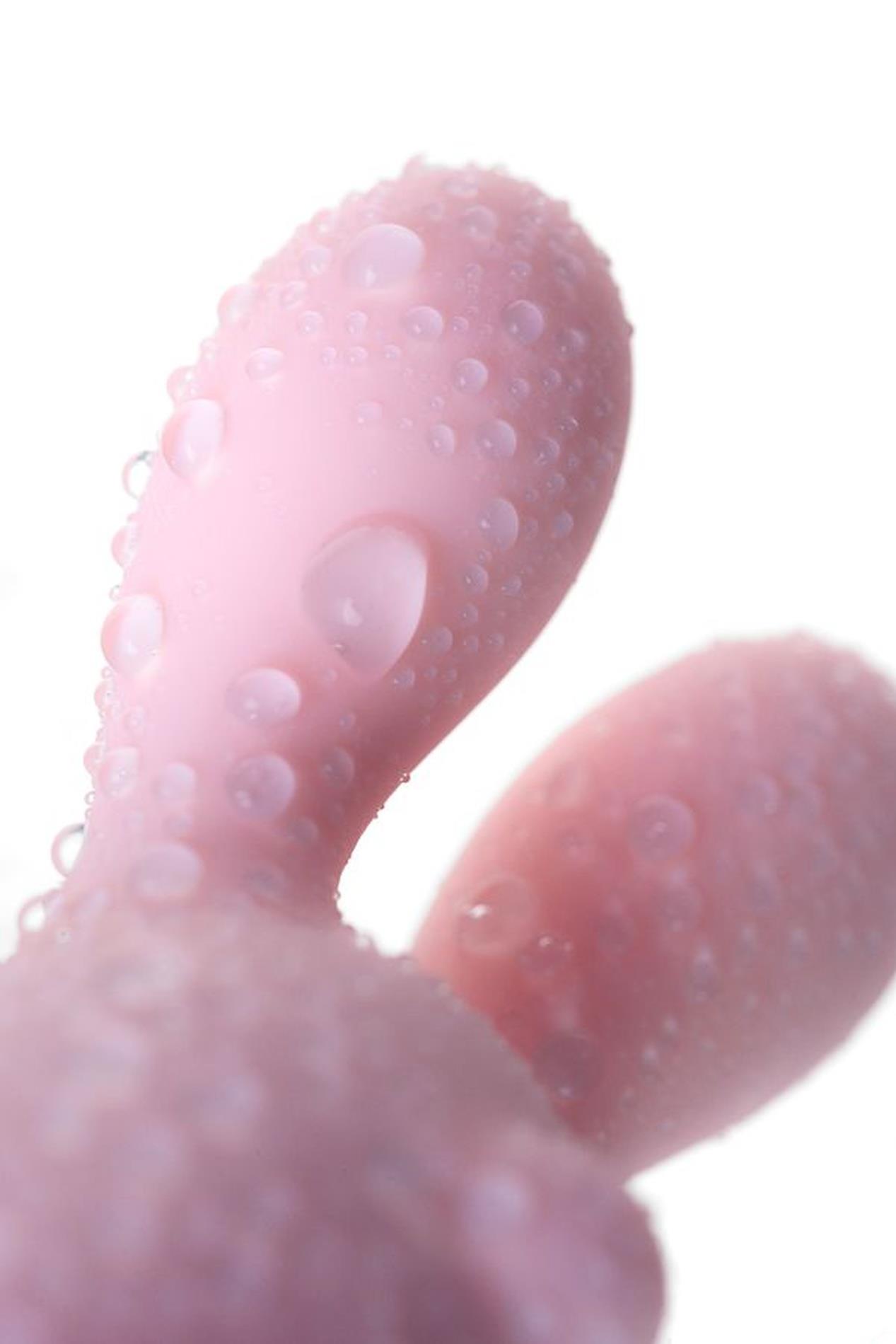 JOS VITA Wibrujące jajko na palec z nakładką, pudrowy róż, silikon 8,5 cm - obrazek 12
