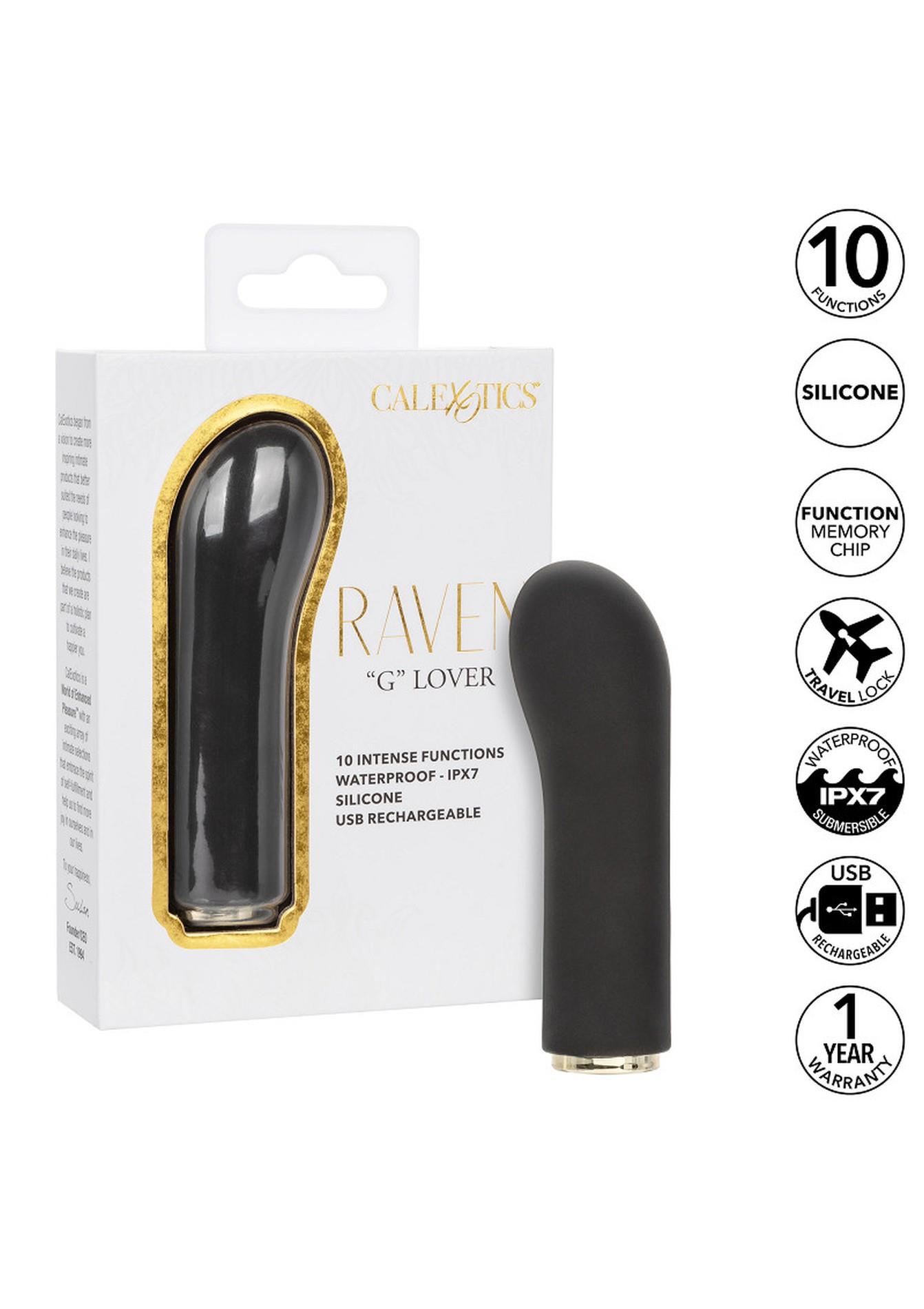 Wibrator mini Raven G Lover Calexotics czarny 10 funkcji - obrazek 13