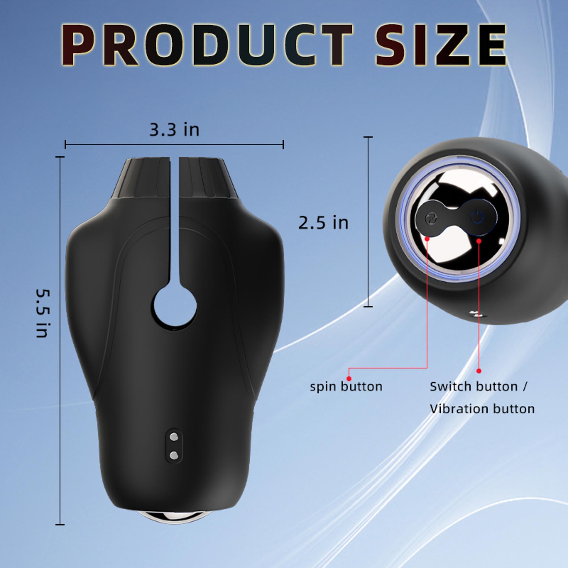Automatyczny masturbator Cyclone Spinner Elite z rotacją i wibracją USB - obrazek 18