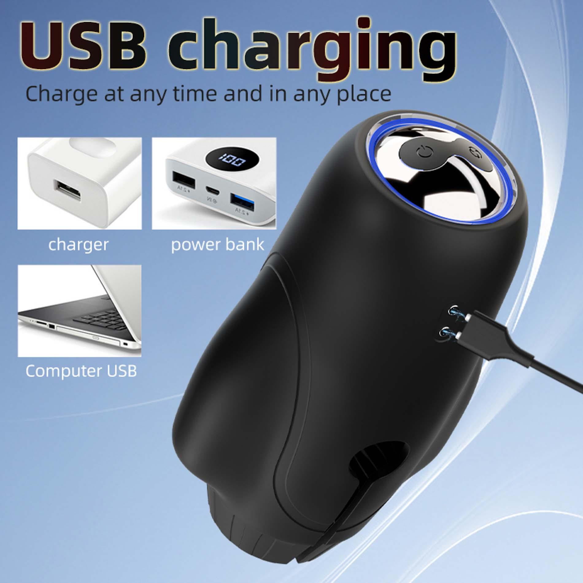 Automatyczny masturbator Cyclone Spinner Elite z rotacją i wibracją USB - obrazek 19