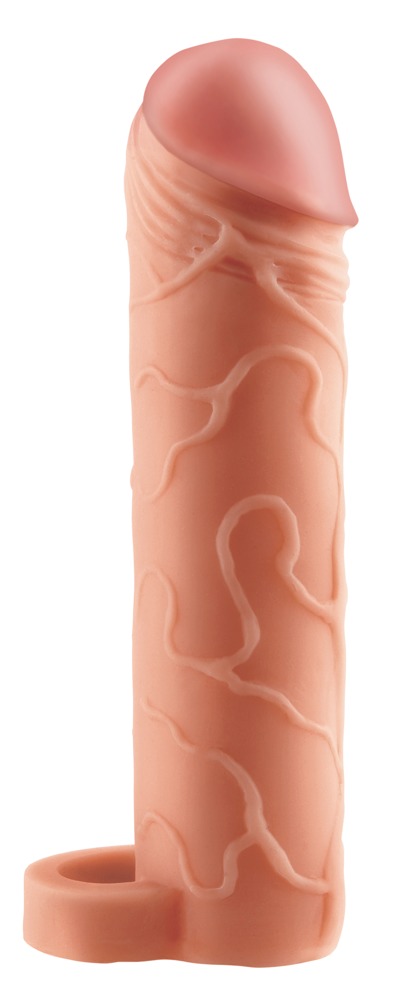 Przedłużka na penisa z pierścieniem TPE Fantasy X Tensions 17,7 cm - obrazek 3