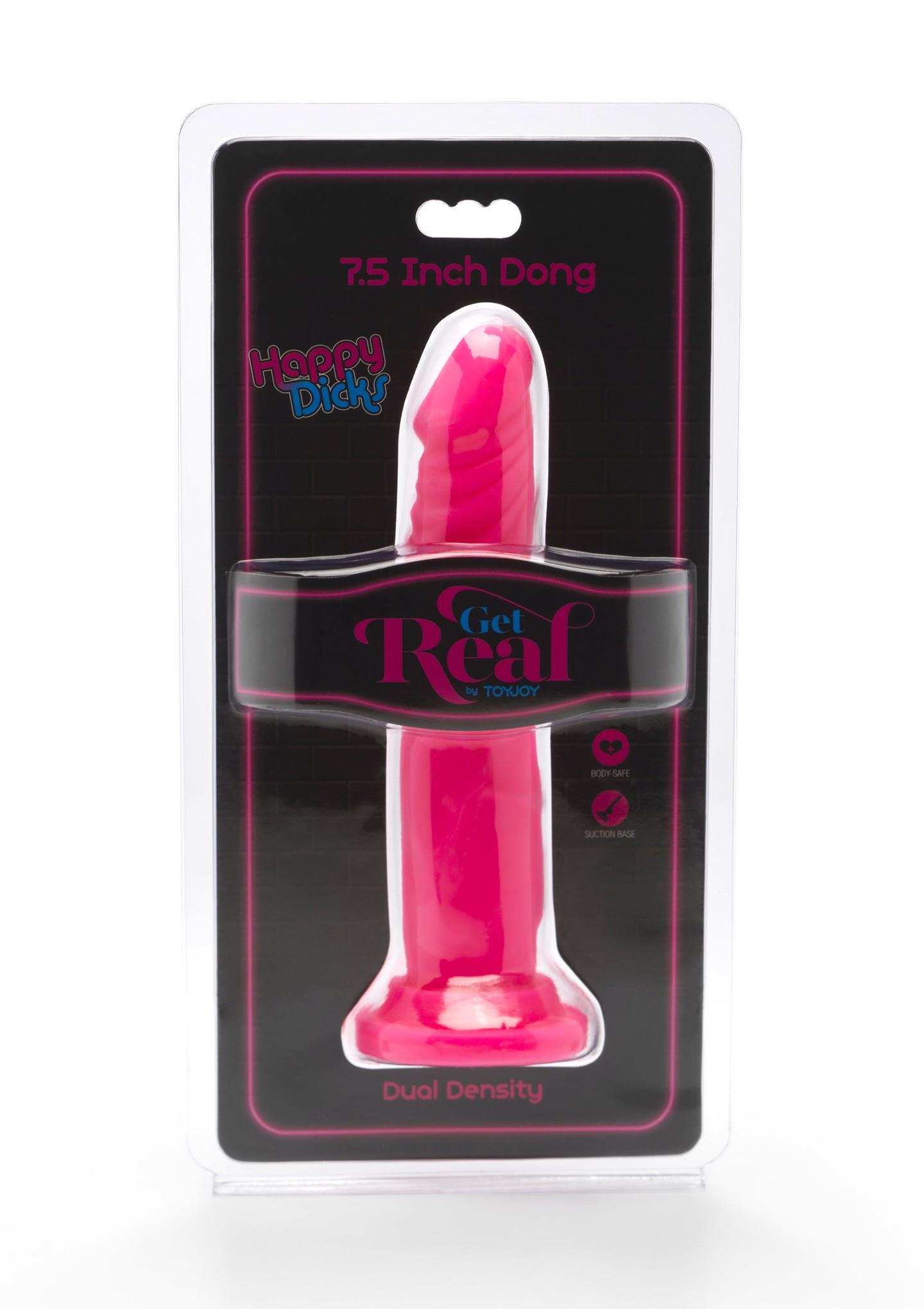 Dildo realistyczne Happy Dicks ToyJoy 19 cm różowy - obrazek 2
