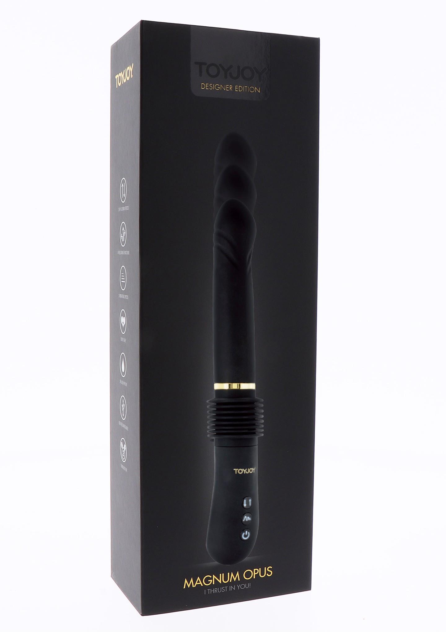 Wibrator pchający Magnum Opus ToyJoy czarny 31 cm USB - obrazek 2