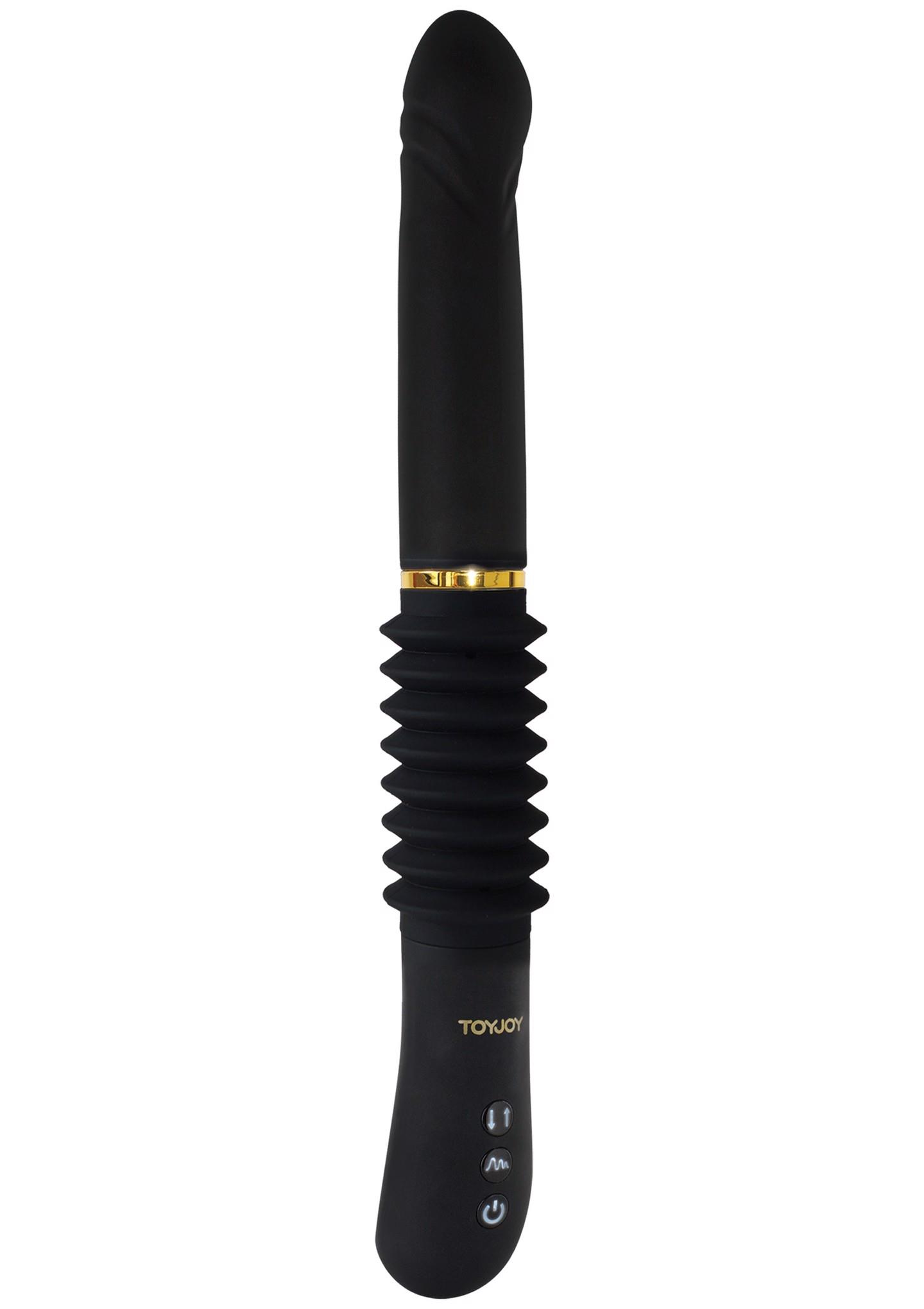 Wibrator pchający Magnum Opus ToyJoy czarny 31 cm USB - obrazek 3