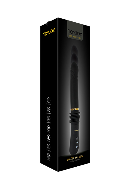 Wibrator pchający Magnum Opus ToyJoy czarny 31 cm USB - obrazek 6