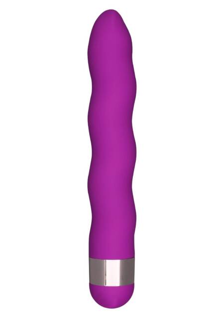 Wibrator falisty ToyJoy Funky Wave fioletowy 18 cm wodoodporny