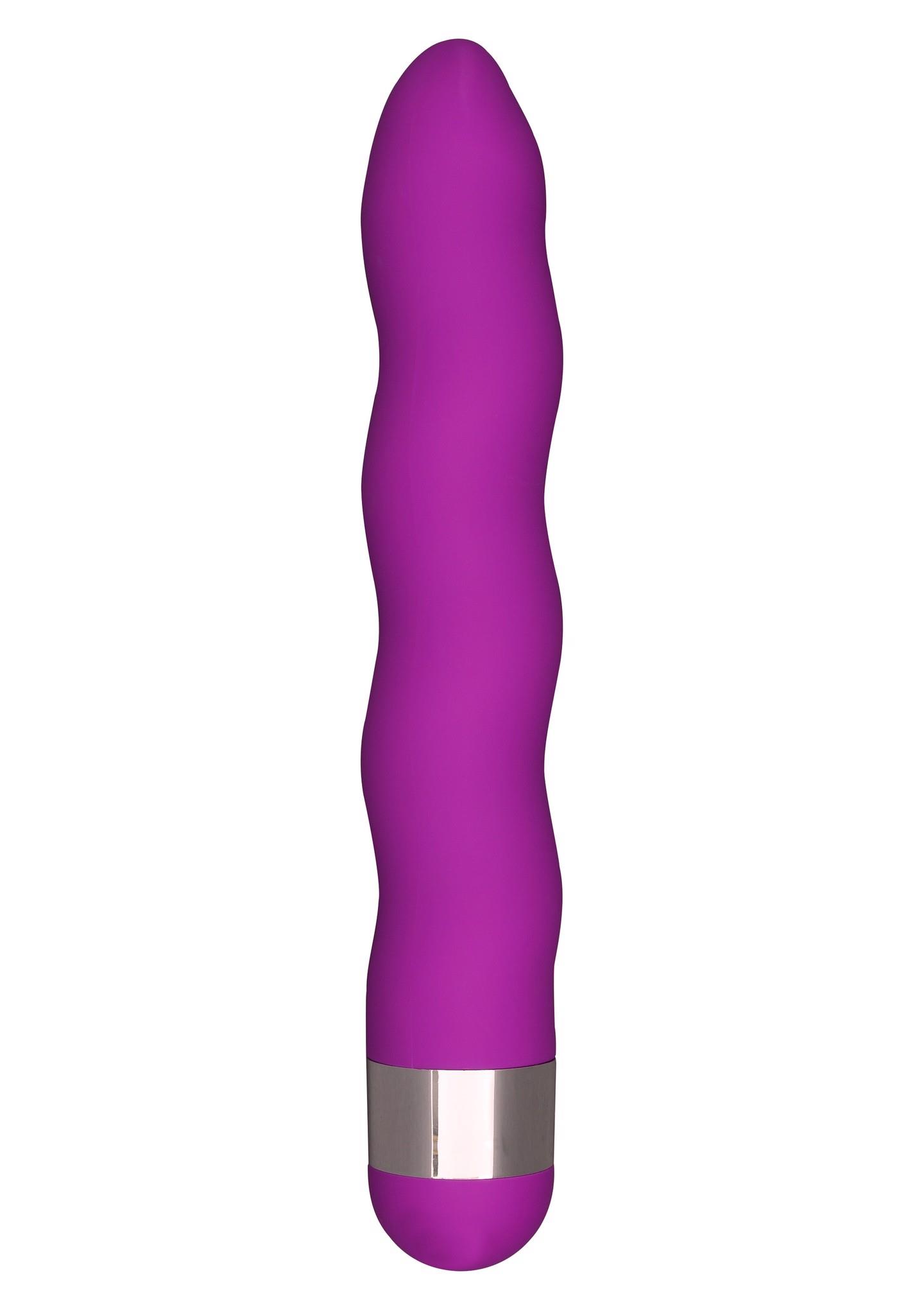 Wibrator falisty ToyJoy Funky Wave fioletowy 18 cm wodoodporny