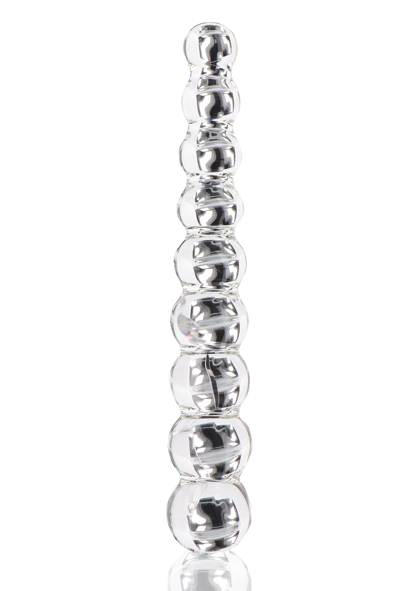 Dildo szklane ToyJoy Frozen Fountain transparentne 22 cm - obrazek 5