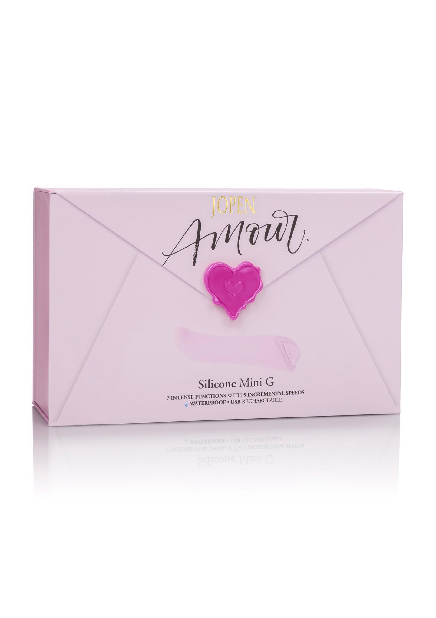 Wibrator mini JOPEN Amour G silikonowy różowy 12 cm - obrazek 4