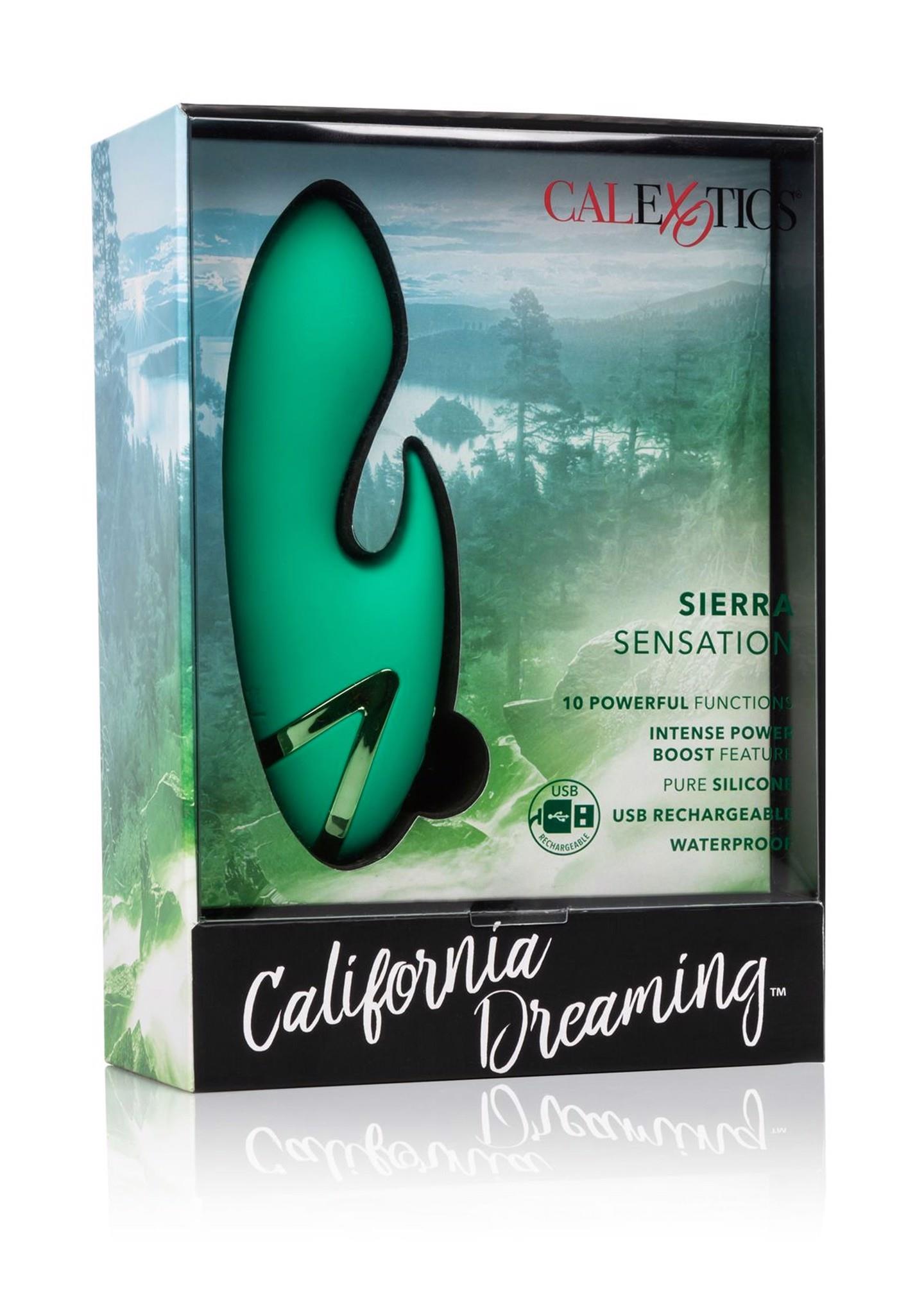 Wibrator silikonowy Calexotics Sierra Sensation zielony 10 funkcji - obrazek 2