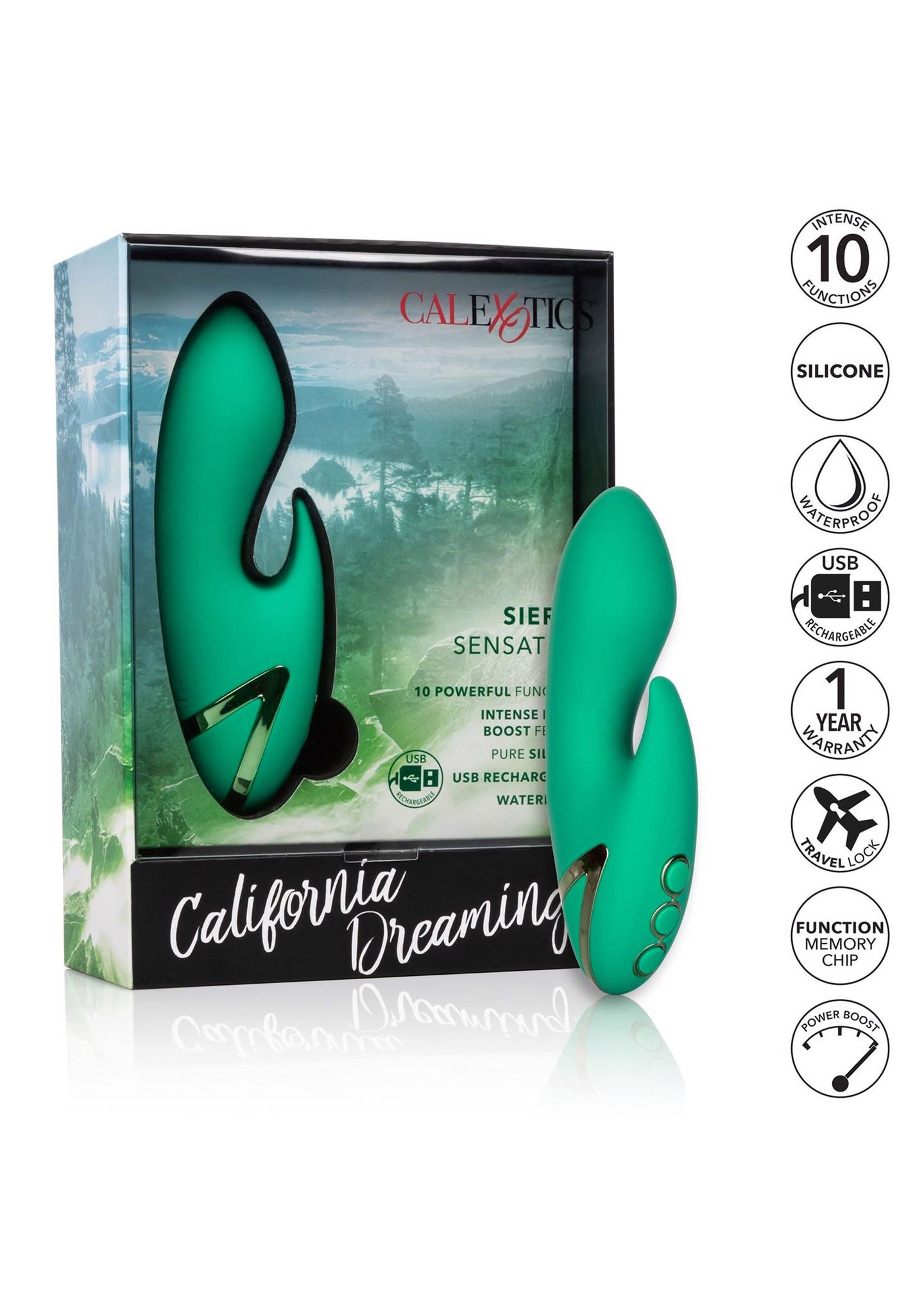 Wibrator silikonowy Calexotics Sierra Sensation zielony 10 funkcji - obrazek 5