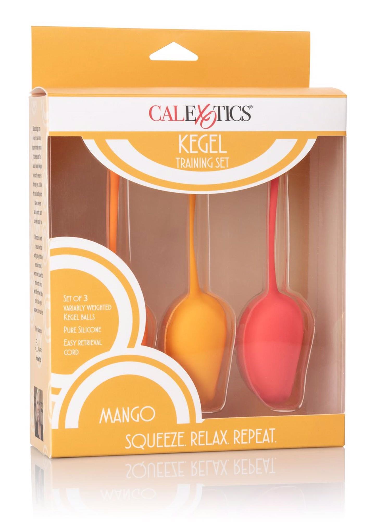 Kulki kegla Calexotics silikonowe mango zestaw 14 cm - obrazek 2