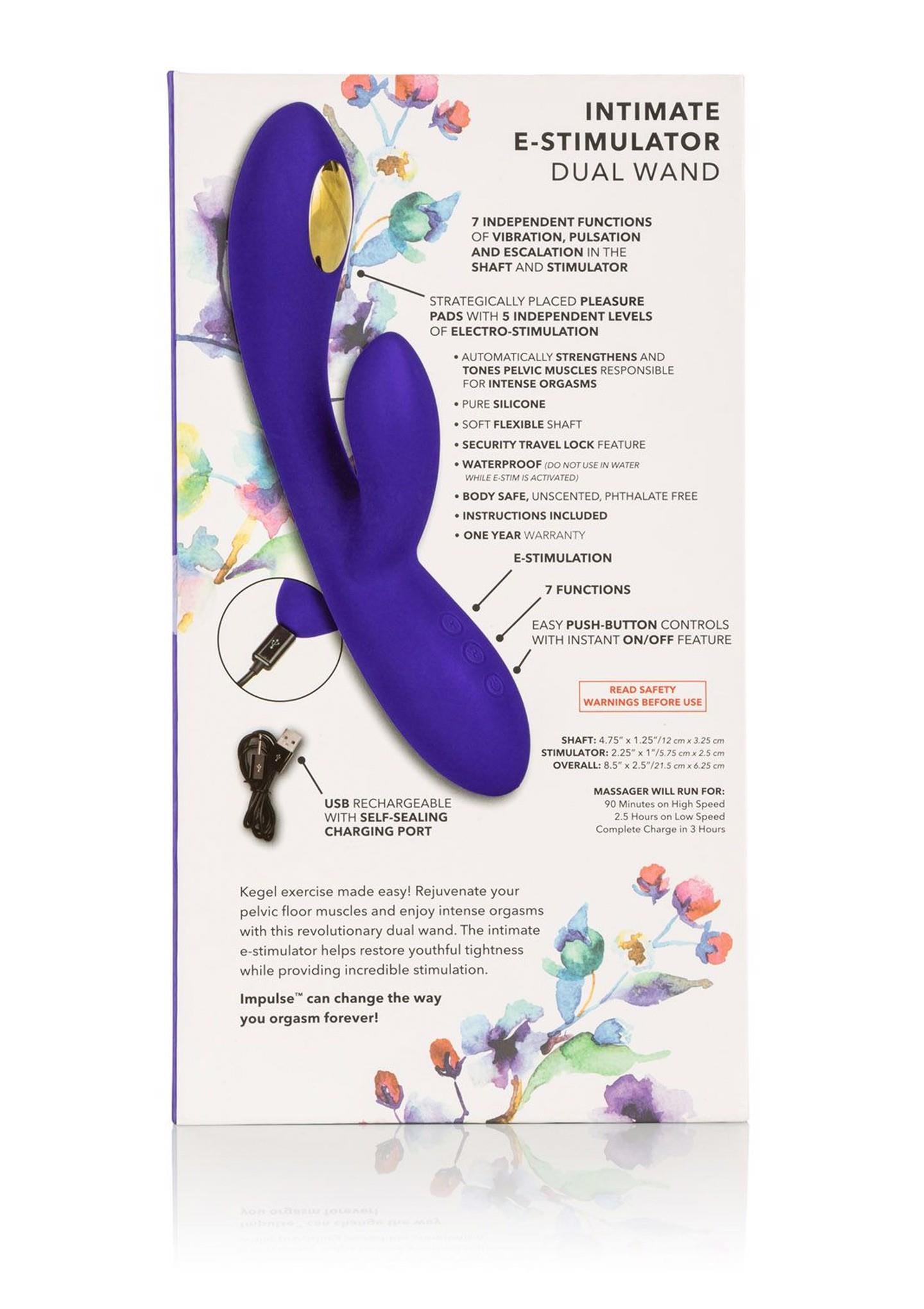 Wibrator punktu G Estim Dual Wand niebieski 21.5 cm - obrazek 3
