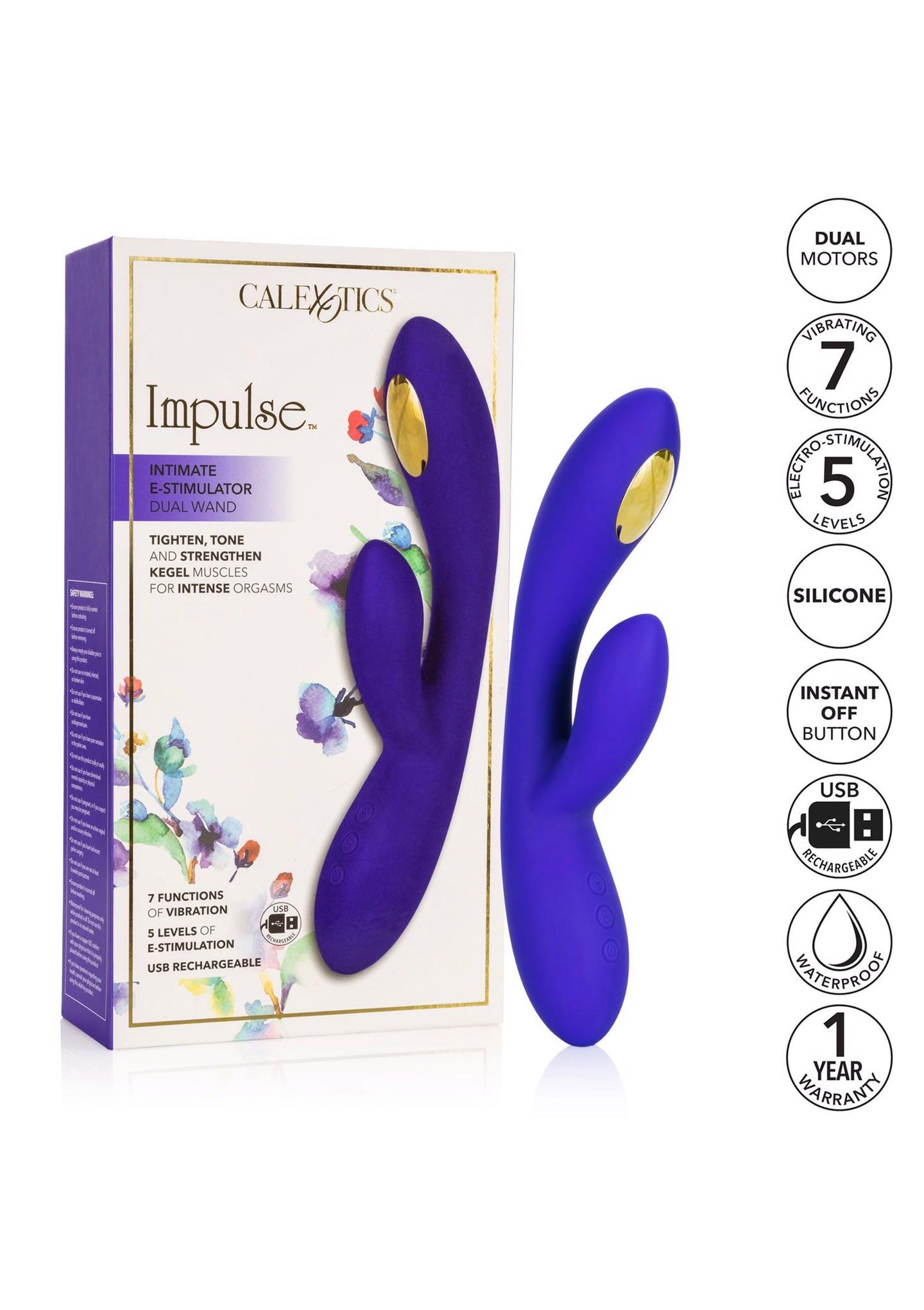 Wibrator punktu G Estim Dual Wand niebieski 21.5 cm - obrazek 5