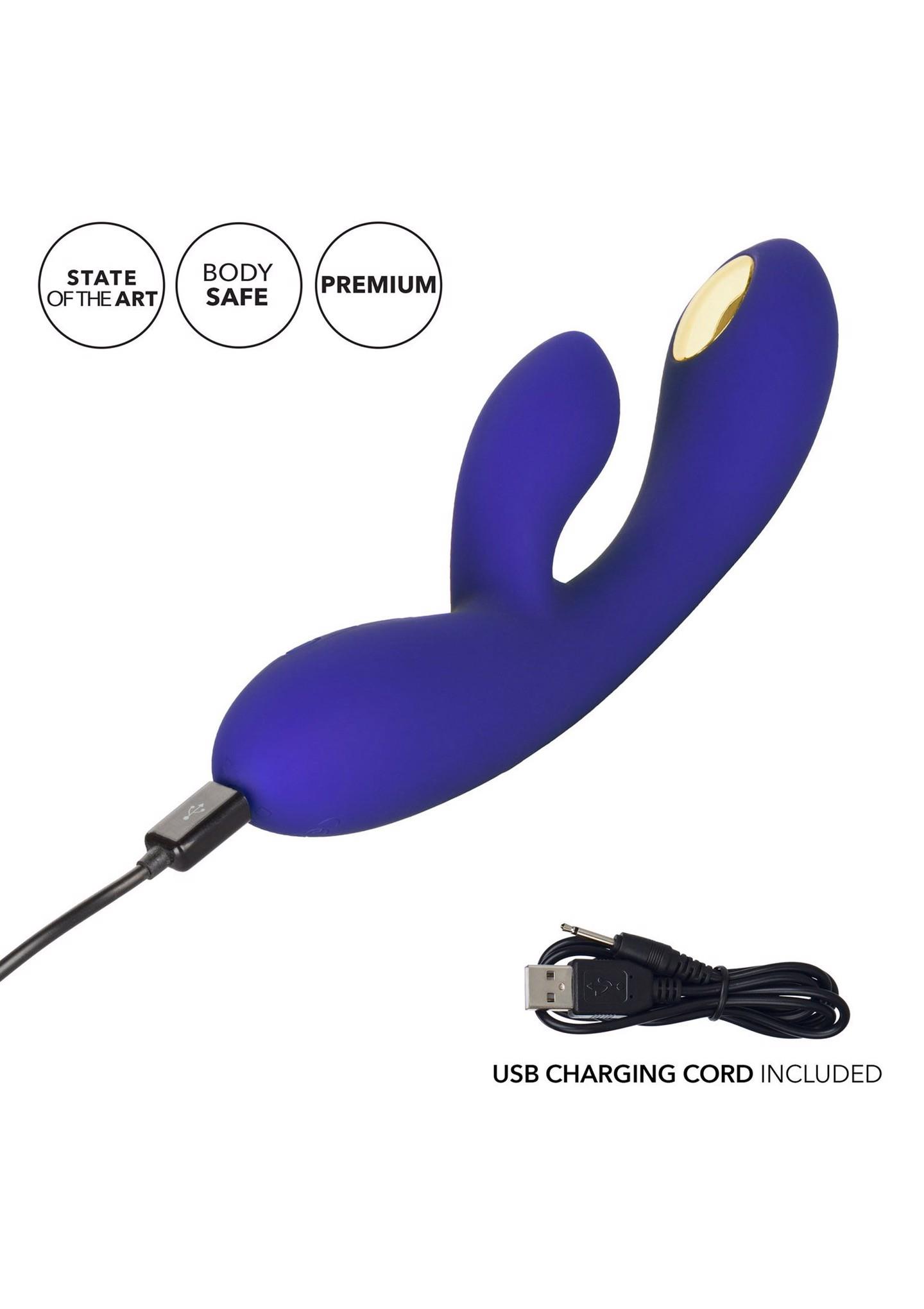 Wibrator punktu G Estim Dual Wand niebieski 21.5 cm - obrazek 6