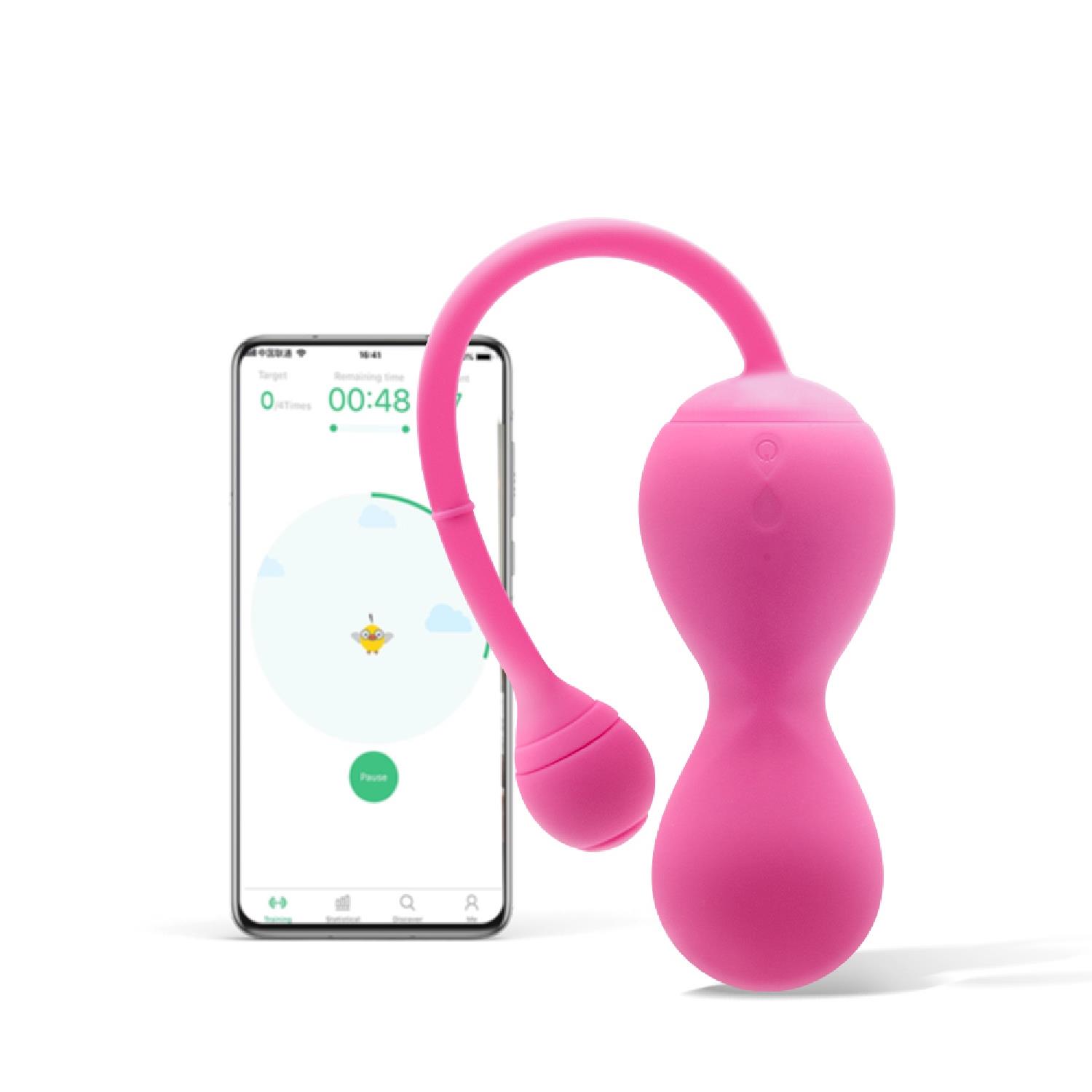 Kulki keglowe Magic Motion Kegel Master różowe z aplikacją
