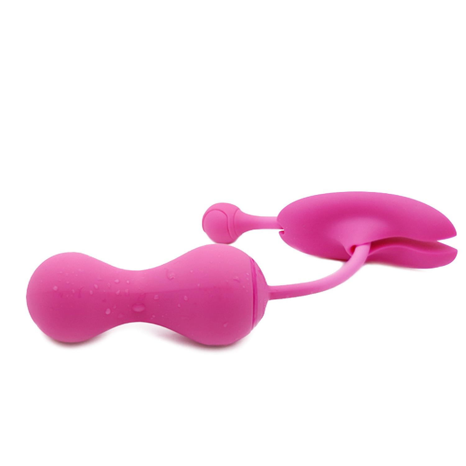 Kulki keglowe Magic Motion Kegel Master różowe z aplikacją - obrazek 2