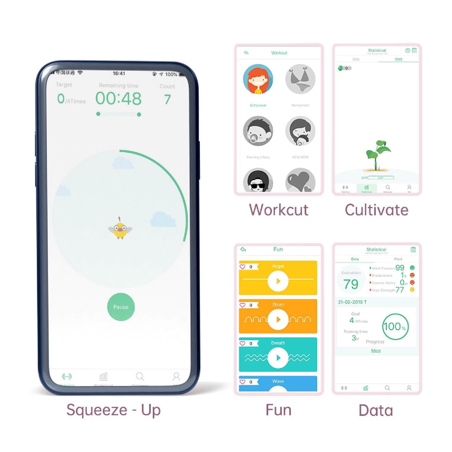 Kulki keglowe Magic Motion Kegel Master różowe z aplikacją - obrazek 7
