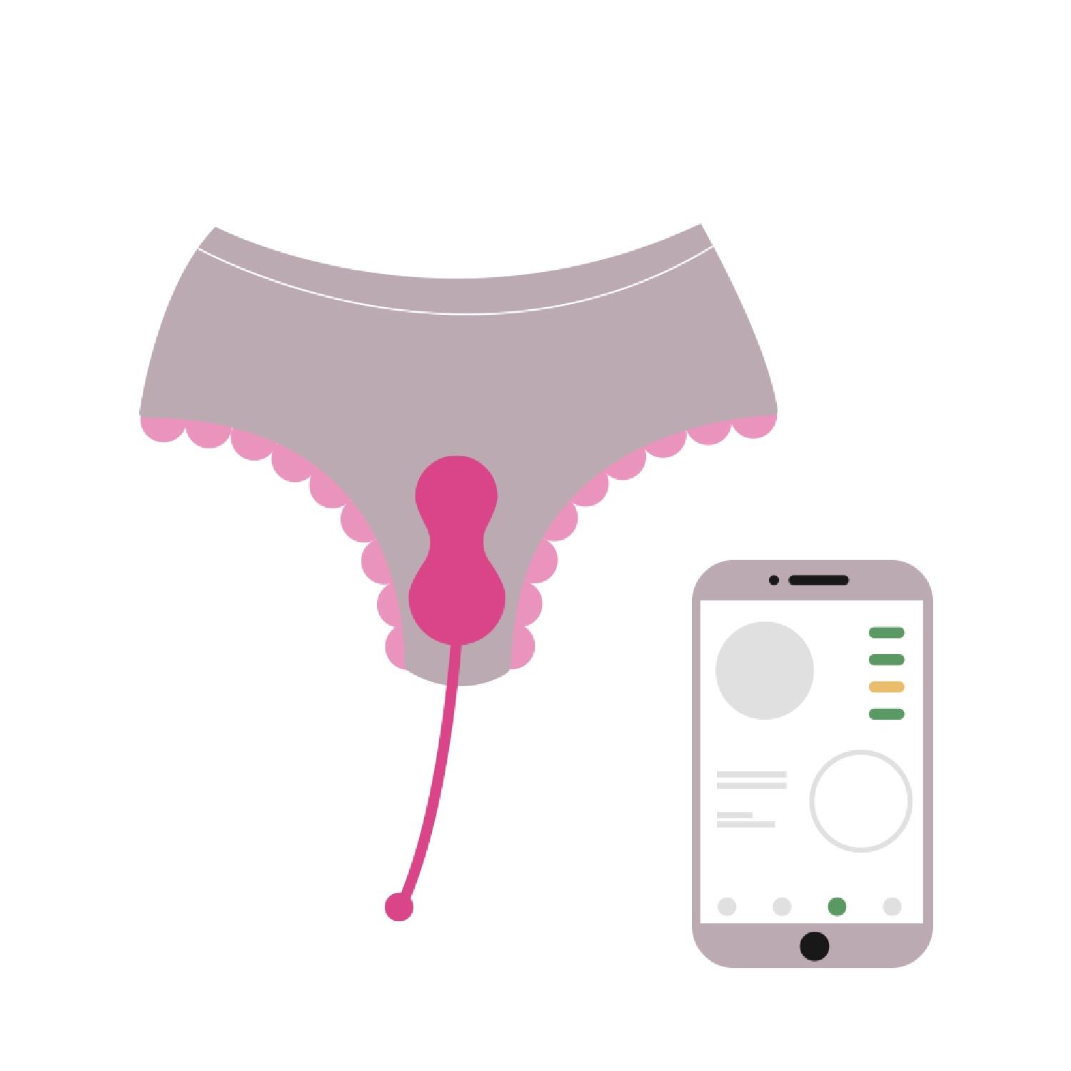 Kulki keglowe Magic Motion Kegel Master różowe z aplikacją - obrazek 10