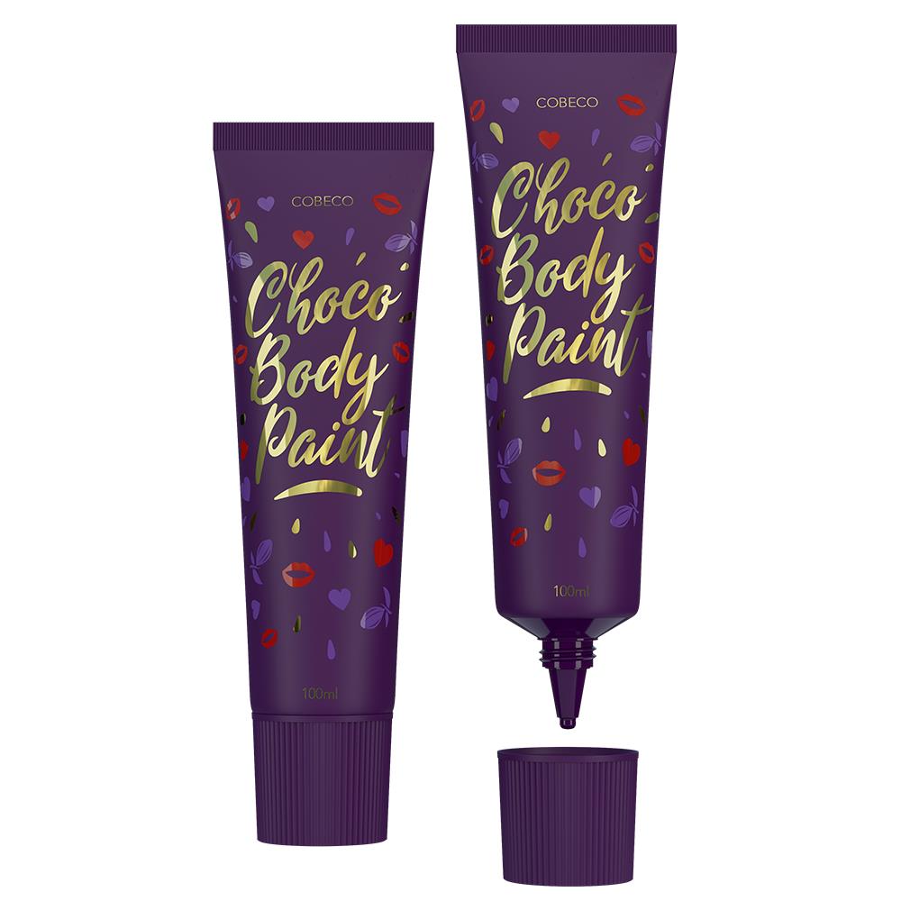 Farba do ciała czekoladowa Cobeco 100ml - obrazek 2