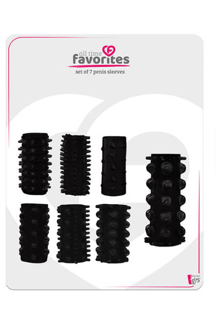 Zestaw 7 nakładek na penisa All Time Favorites Dream Toys czarny