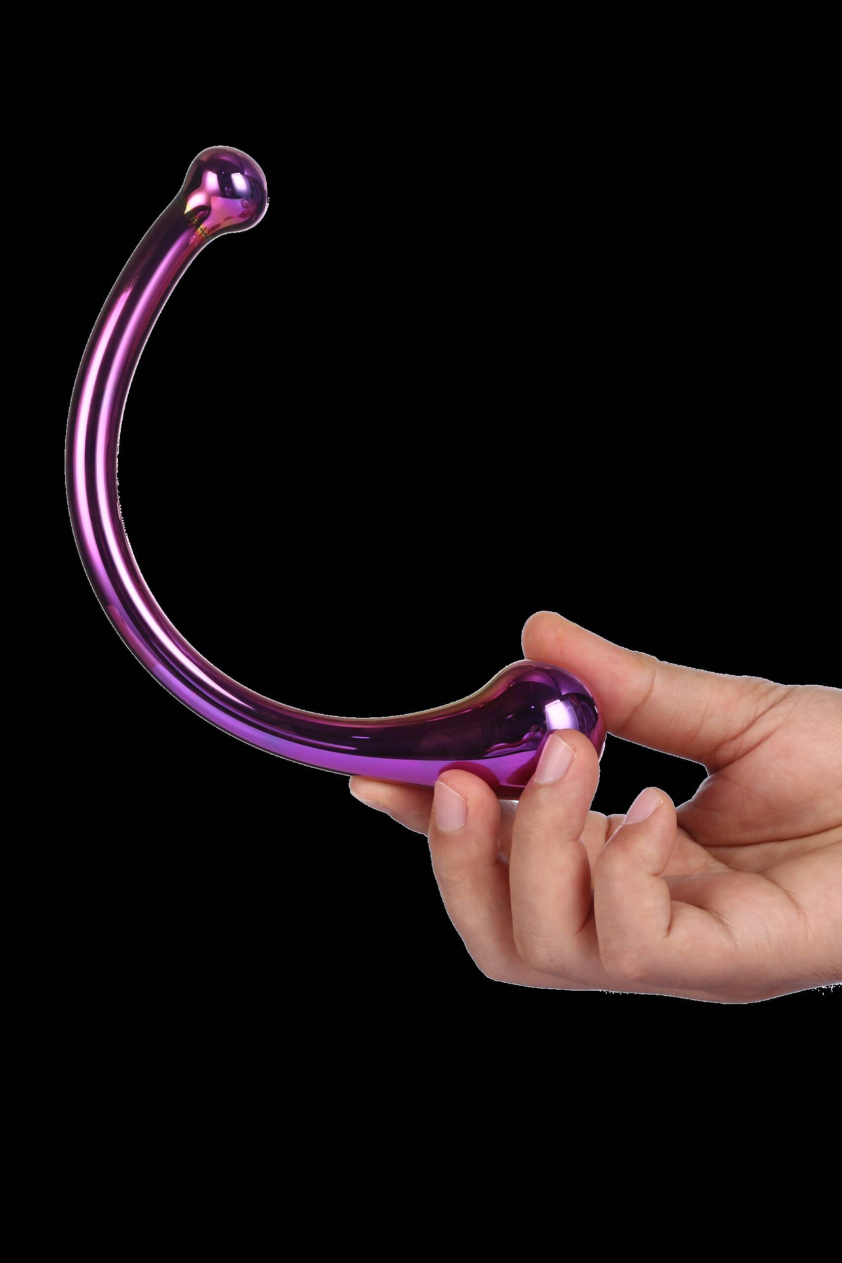 Dildo szklane zakrzywione Glamour Dream Toys 17 cm - obrazek 6