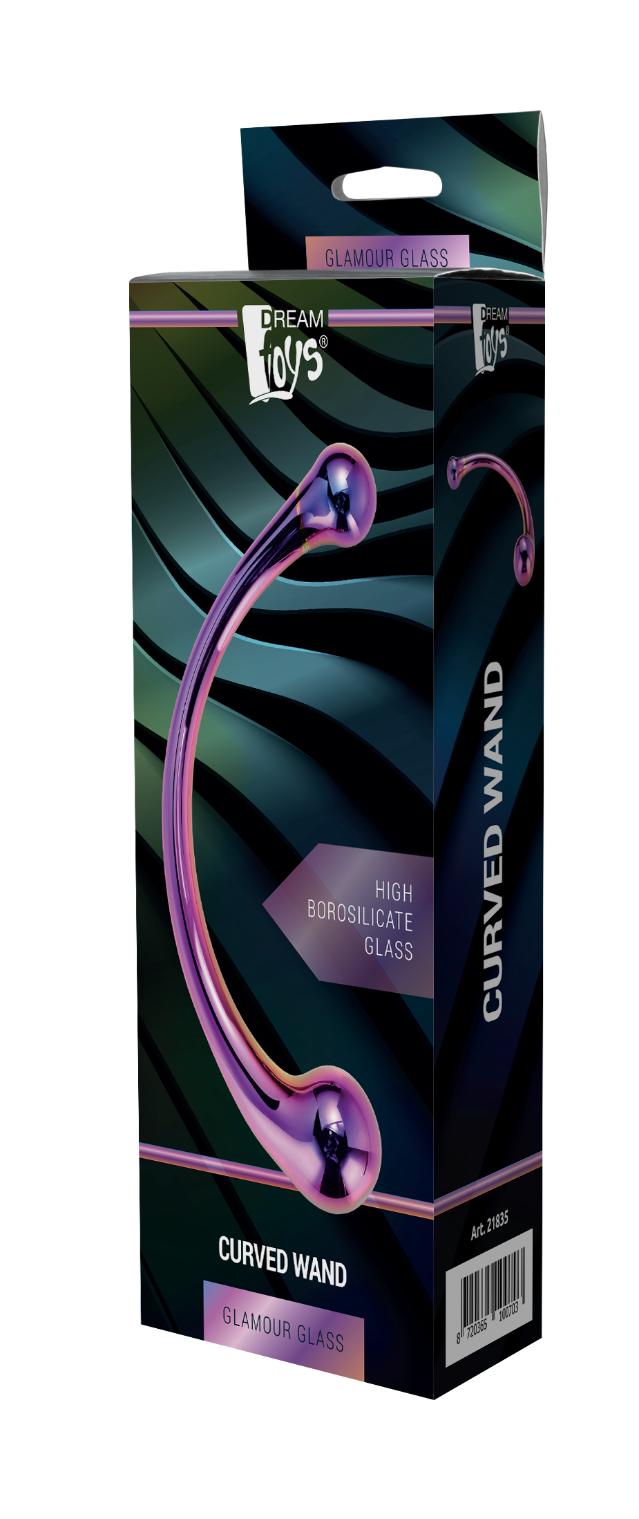 Dildo szklane zakrzywione Glamour Dream Toys 17 cm - obrazek 8