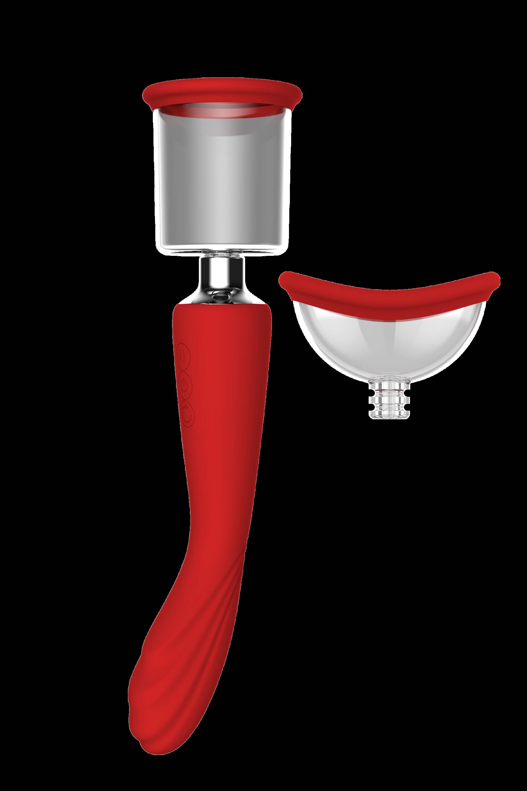 Pompka ssąca Dream Toys Red Revolution Georgia z wibratorem - obrazek 2