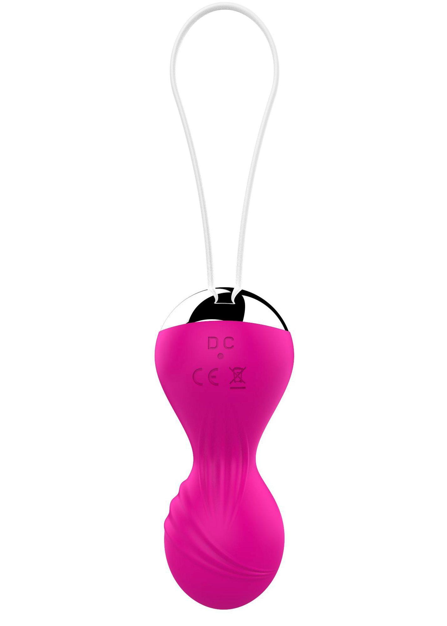Kulki Kegla wibrujące silikonowe 10 funkcji USB pilot różowe - obrazek 4